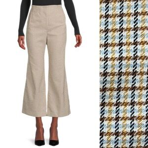 VERONICA BEARD Dova Plaid Cropped Wide Leg Pants Size 4